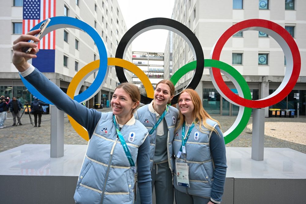 Parte del equipo de Francia en los Juegos Olímpicos de Invierno en Milano Cortina