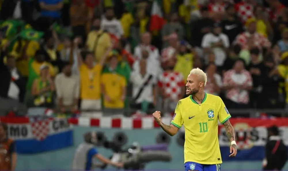 Neymar grita su gol ante Croacia