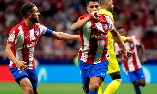 Suárez festeja su gol: gran definición