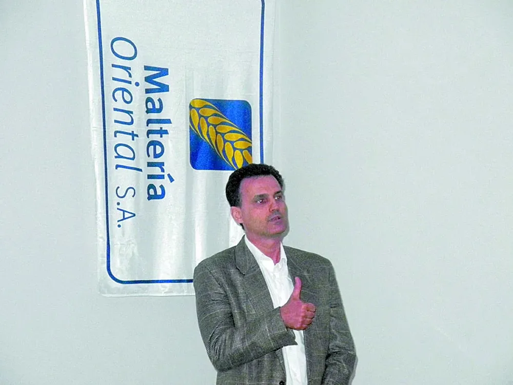 El director de Maltería Oriental, Paulo Stenghel, en Mercedes