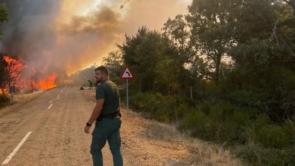 Una imagen de los incendios que azotan a España.&nbsp;