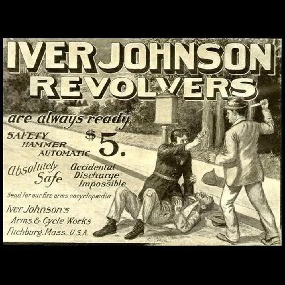 Los revólveres Iver Johnson siempre están listos, promete este anuncio de principios de siglo XX