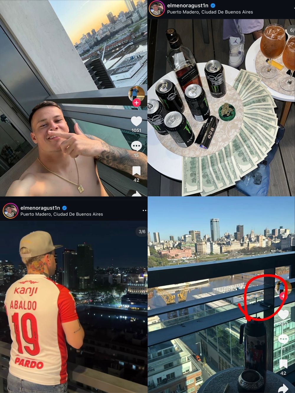 Las fotos que se viralizaron de Abaldo y El Menor Agustín