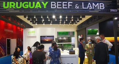 Stand del INAC en una nueva feria de promoción de carnes y concreción de negocios en China.