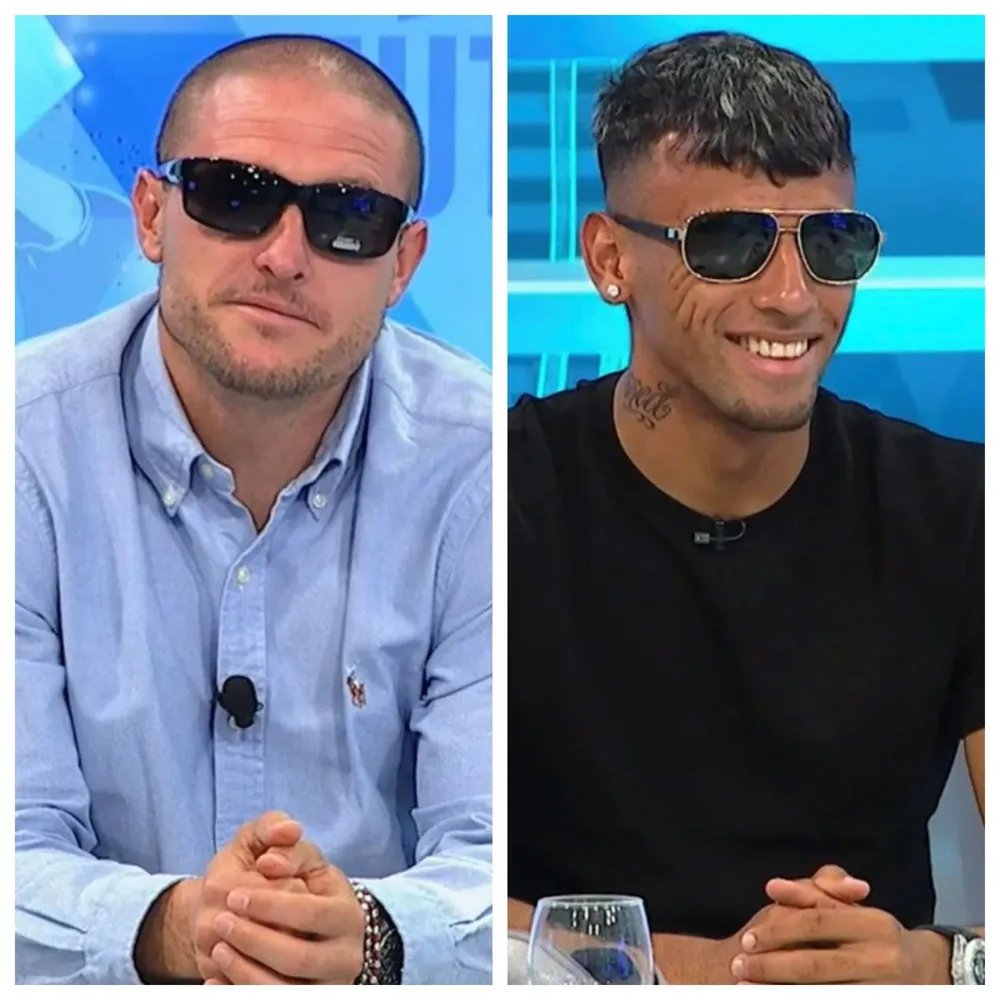 Diego Ruso Pérez y Luciano Rodríguez bromearon con los lentes de sol