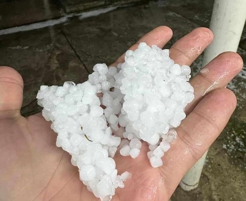 Piedra de granizo encontrada en San José de Mayo