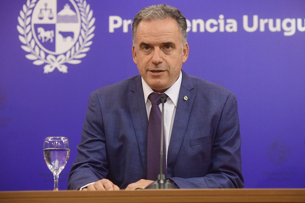 El presidente de la República, Yamandú Orsi, en la conferencia de prensa de este viernes