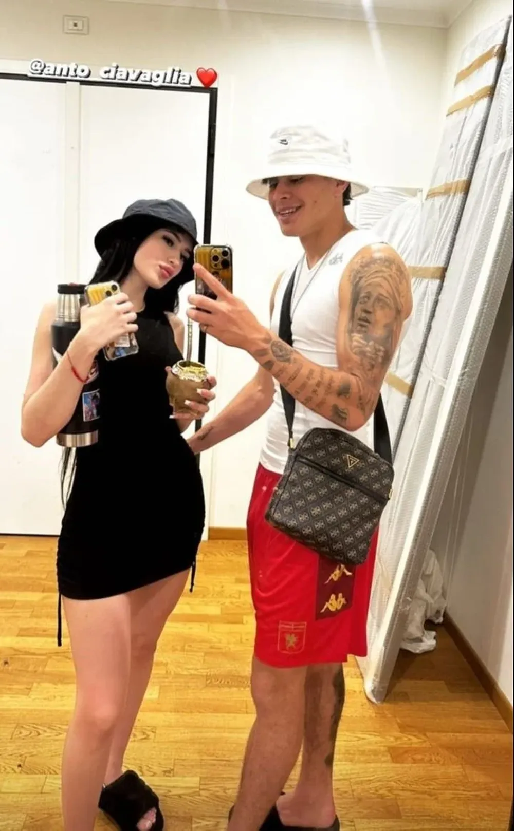 El reencuentro de Alan Matturro con su novia Anto Ciavaglia en Italia