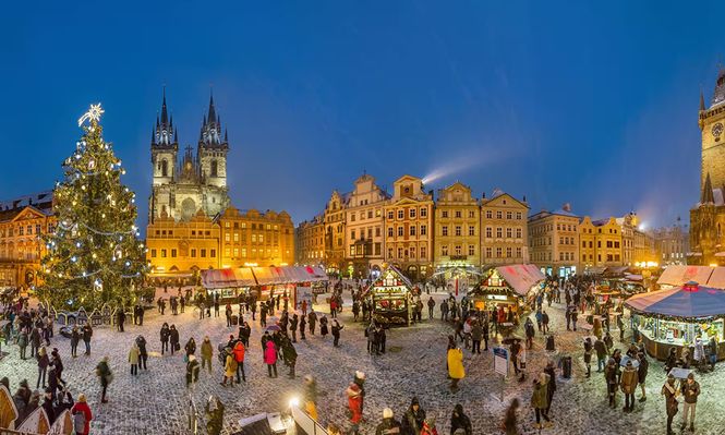 Praga, República Checa, una postal única navideña.&nbsp;