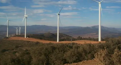 Parque eólico en Uruguay.