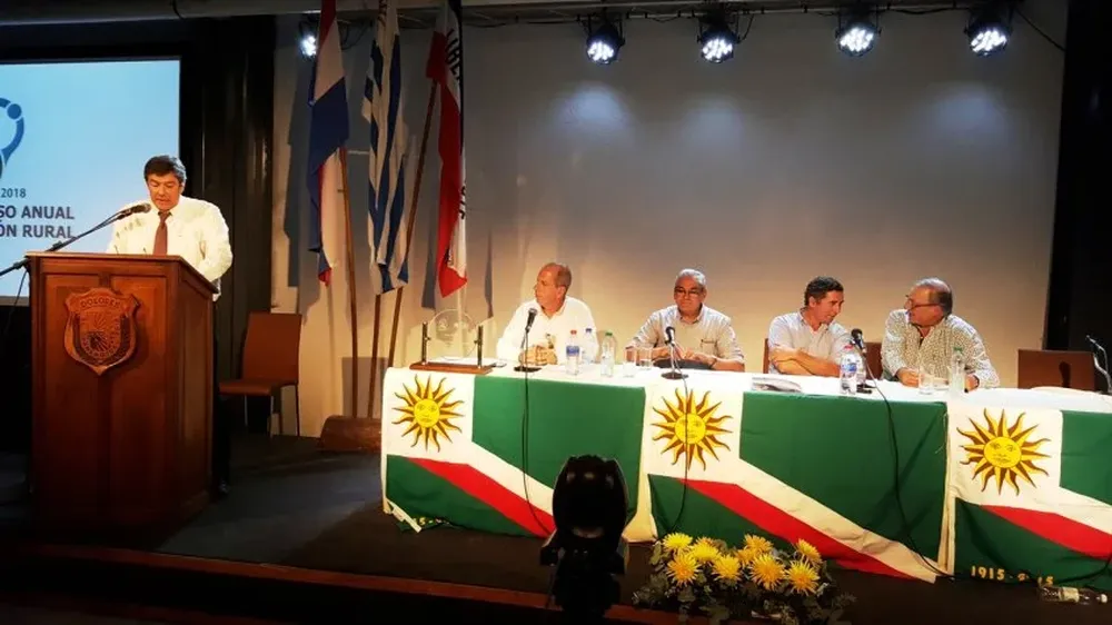 Presidente de la Federación Rural durante su discurso de cierre