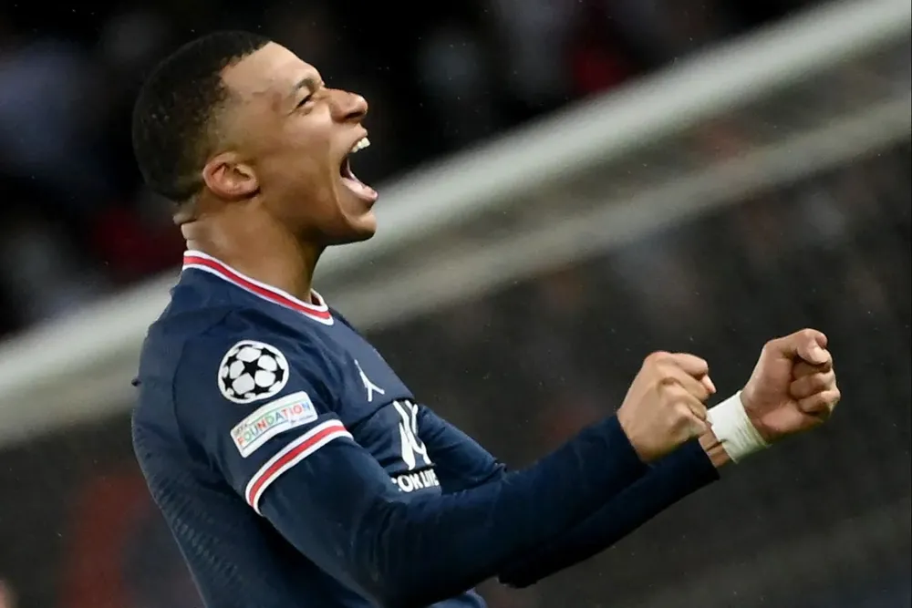 El festejo de Mbappé