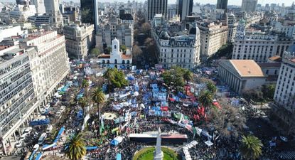 La marcha de la CGT contra la reforma laboral.&nbsp;
