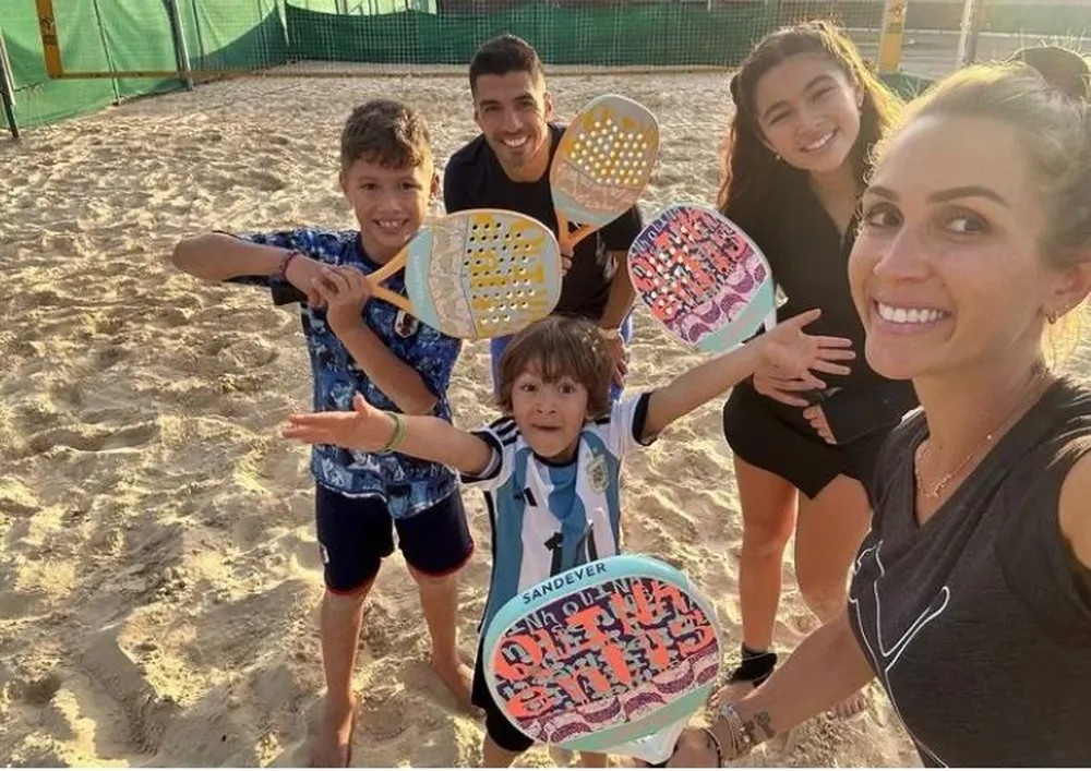 Luis Suárez y su familia
