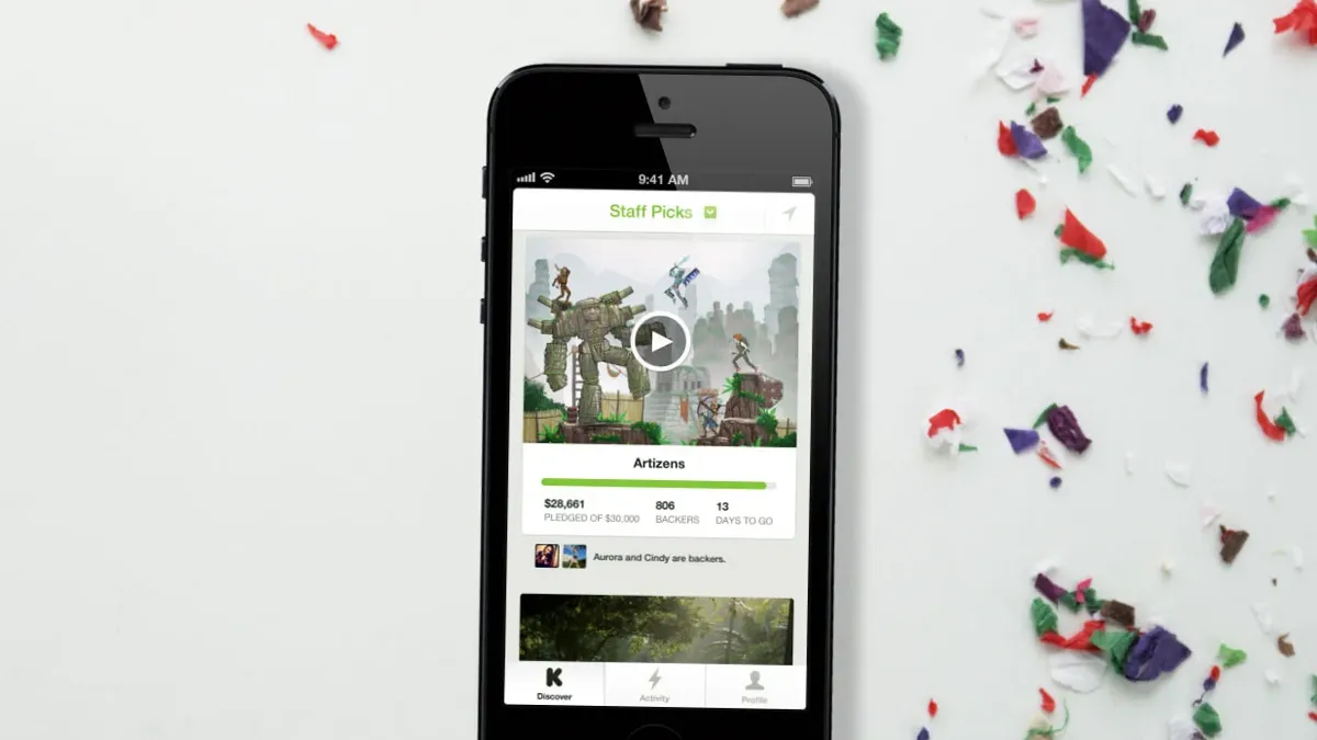 Kickstarter es ahora una aplicación