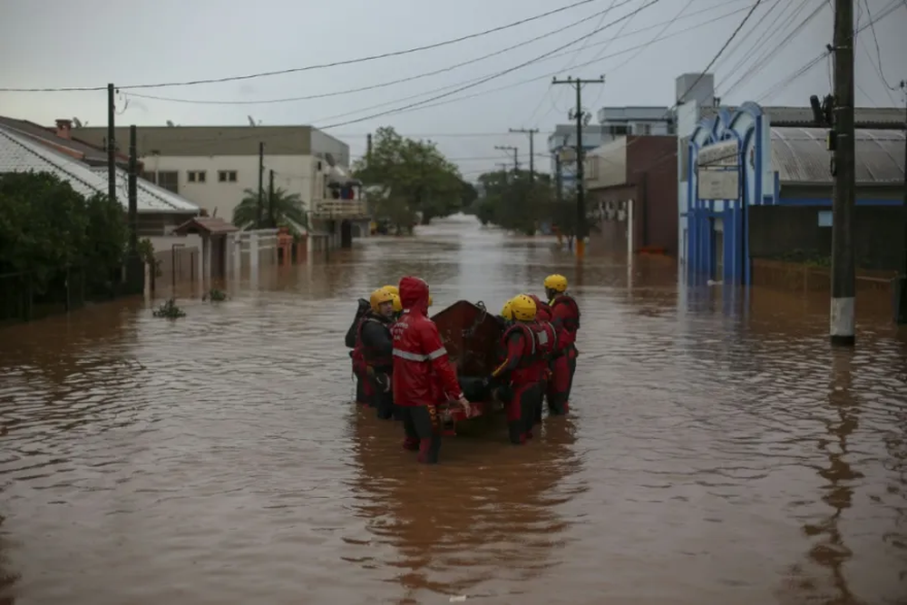 Inundaciones: adversidad grave en el sur de Brasil y también en zonas de Uruguay.