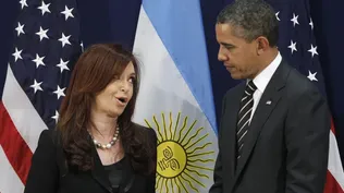 La presidenta argentina de riguroso luto en la reunión con Obama.