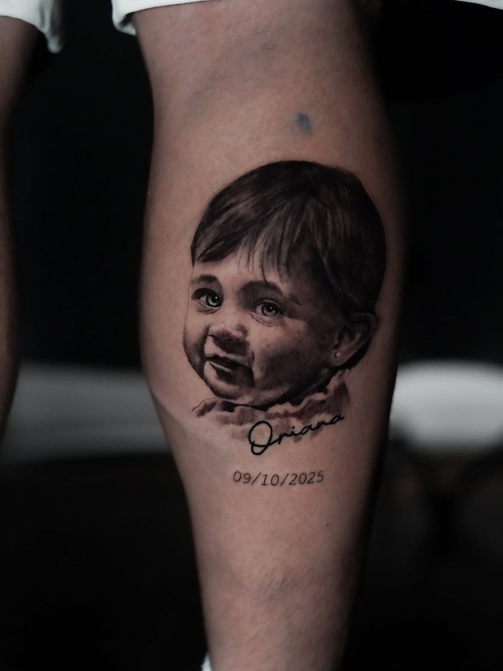 Los tatuajes de Maxi Gómez con las fotos de sus hijas