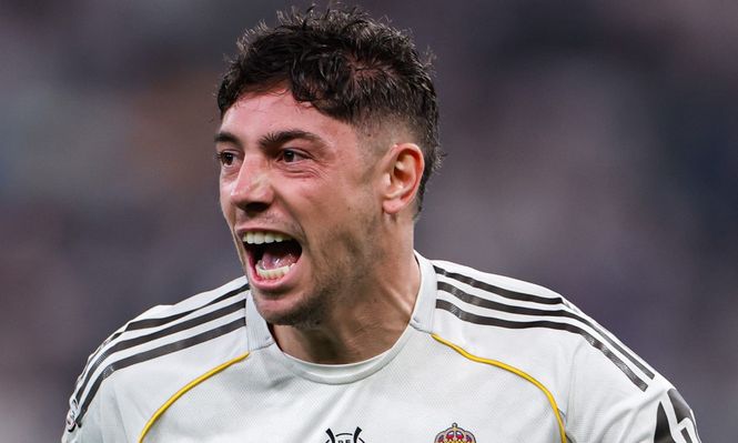 Federico Valverde celebra su golazo para Real Madrid