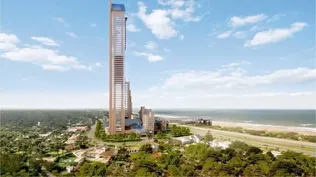 El proyecto original del arquitecto Rafael Viñoly presentado en mayo de 2018 para el predio del ex hotel San Rafael.