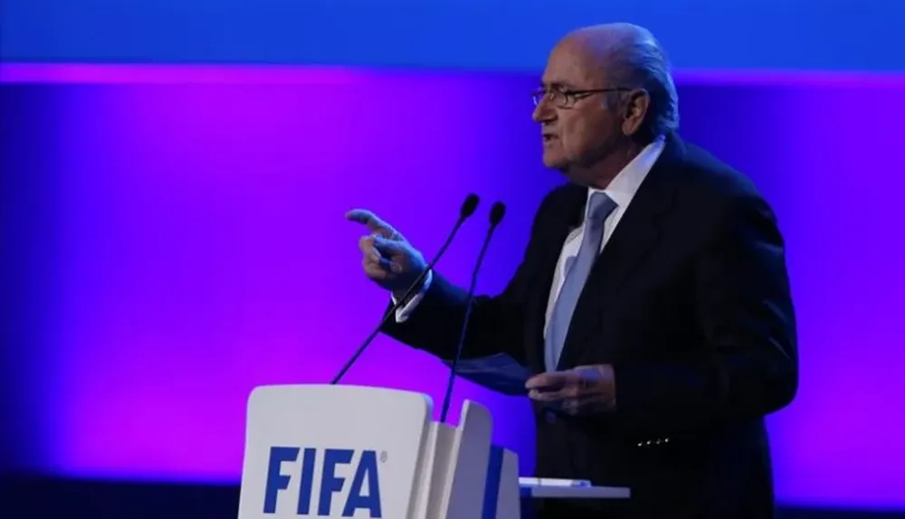 Joseph Blatter en el Congreso de la FIFA en Sao Paulo