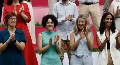 Aina Vidal, líder de En Común Podemos, y Yolanda Díaz, de Sumar