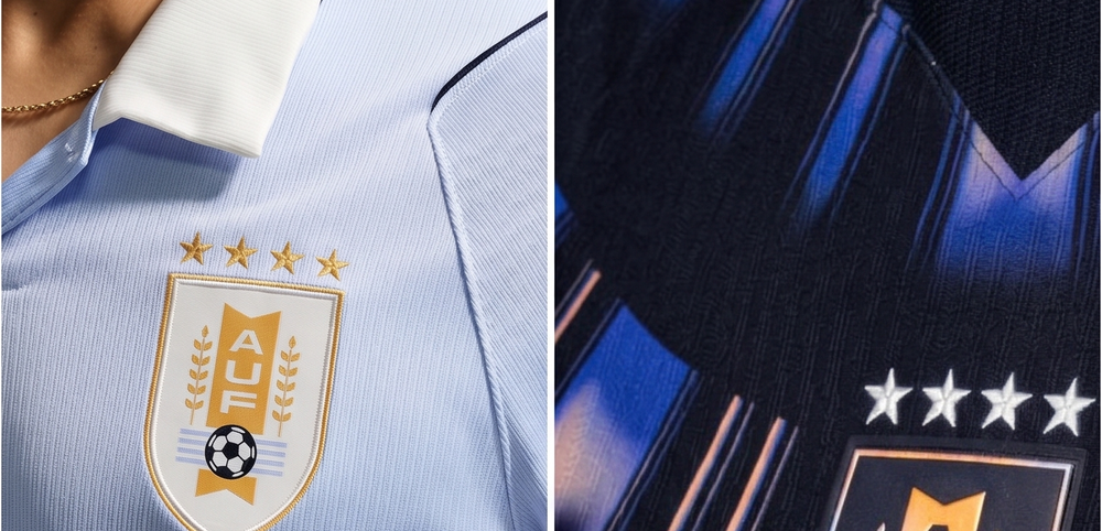 La camiseta celeste de Uruguay y la de alternativa para el Mundial 2026