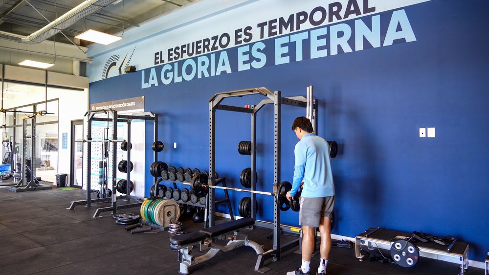 Franco Pizzichillo en el gimnasio de Montevideo City Torque