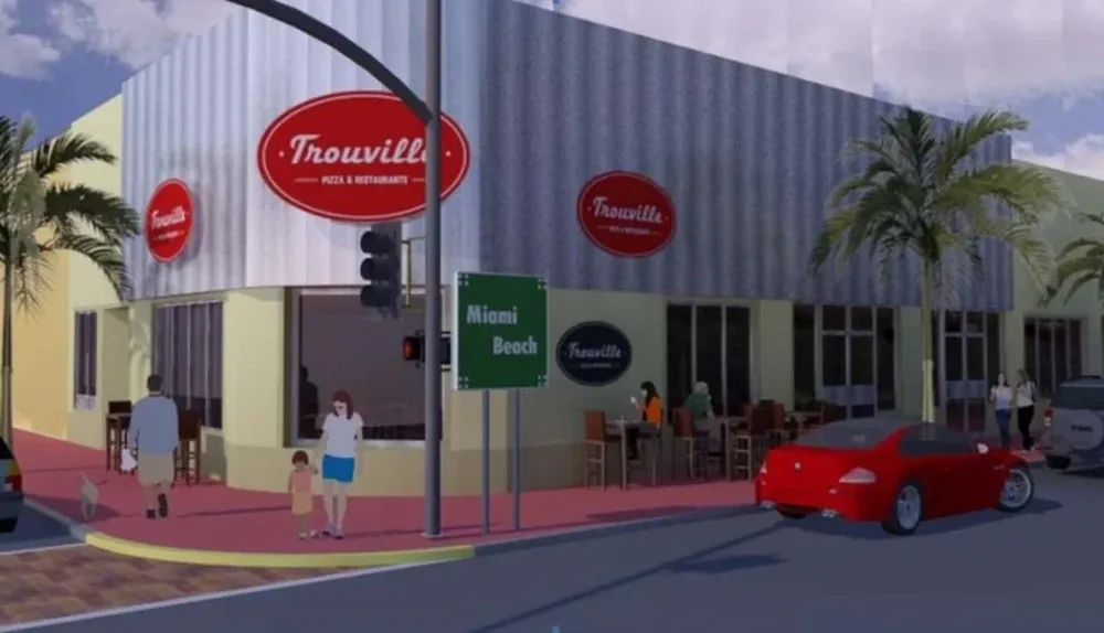 Así quedará el primer local de la Pizzería Trouville en Miami