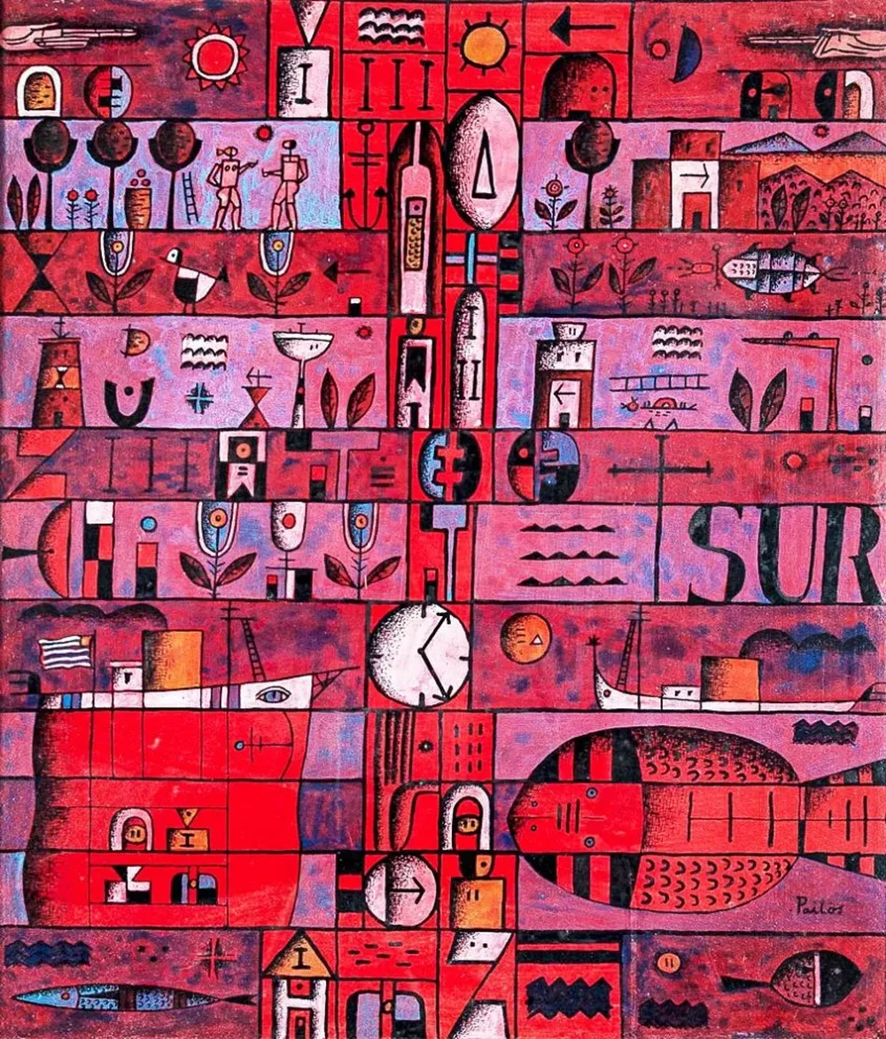 La obra Serie Aventuras, creado bajo la técnica de encáustica sobre fibra por Manuel Pailós