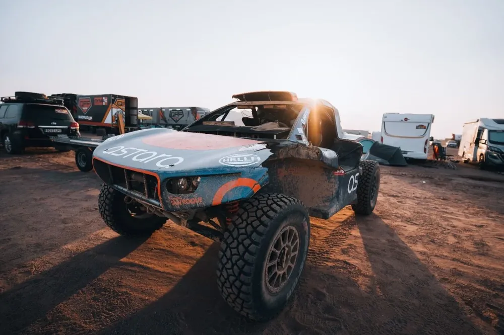 Así quedó el auto de Patricia Pita luego del vuelco en el Rally Dakar 2024