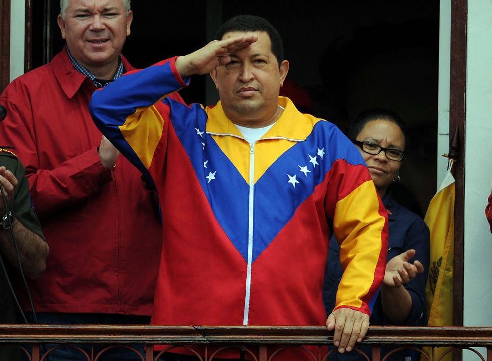 El expresidente Hugo Chávez meses antes de retirarse del poder.