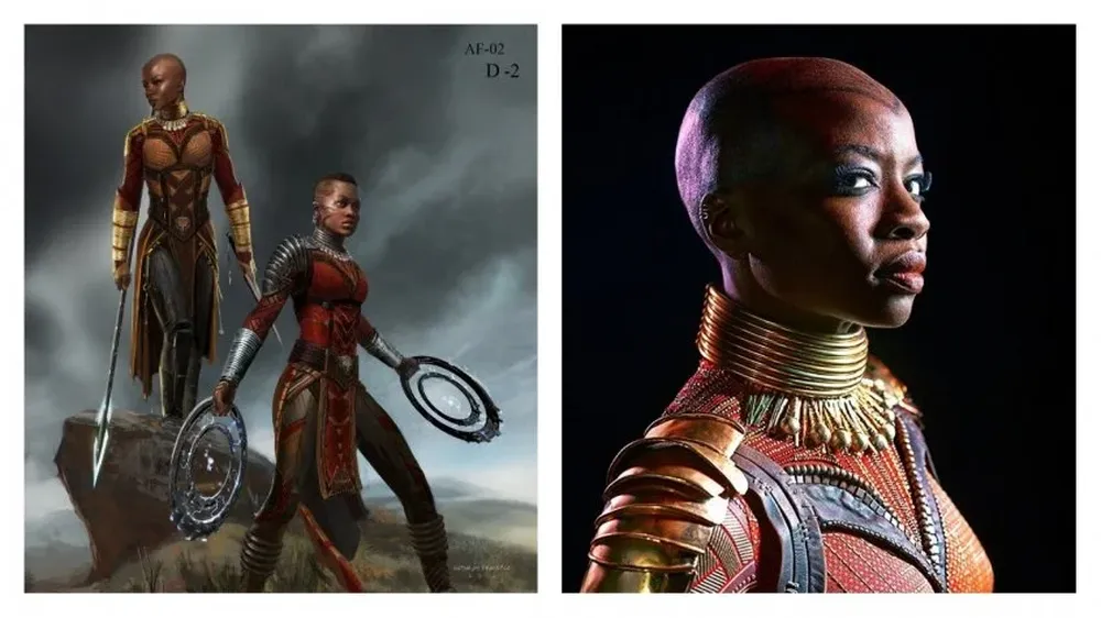 Las armaduras que usan las mujeres de la guardia real son los trajes que ponen más orgullosa a Carter de todos los que creó para la película