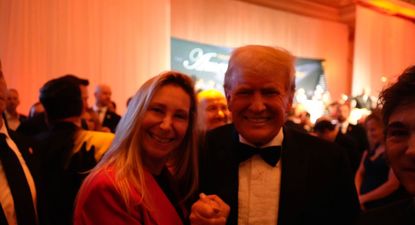 Karina Milei junto al presidente electo Donald Trump