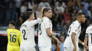 Festejo de Federico Valverde en Real Madrid