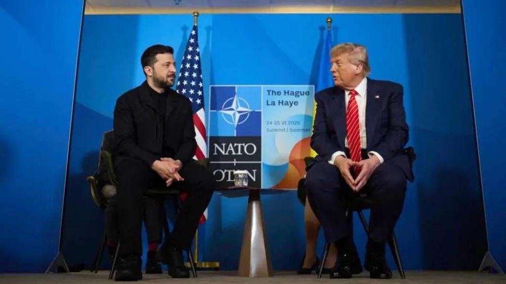 El presidente de Ucrania, Volodymyr Zelensky, se reunió con el presidente estadounidense Donald Trump en la cumbre de la OTAN en junio.