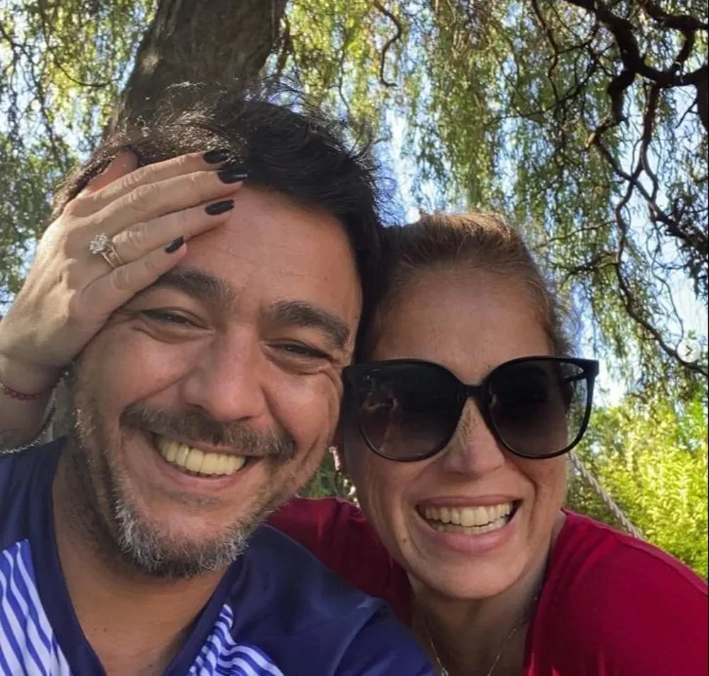 Álvaro Recoba y Lorena Perrone