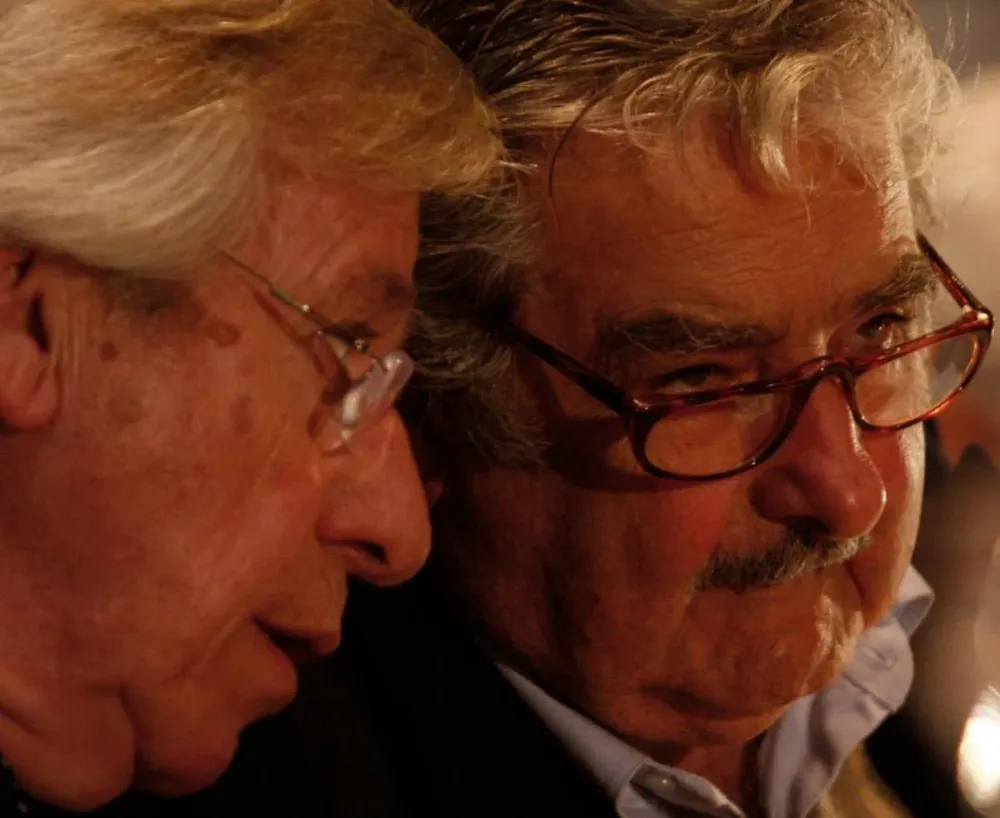 El entonces vicepresidente Danilo Astori con el presidente Mujica