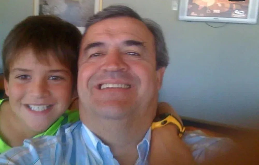 Jorge Larrañaga y su hijo Juan