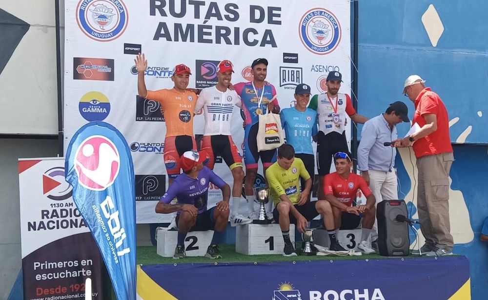 El podio en Rocha con todos los líderes
