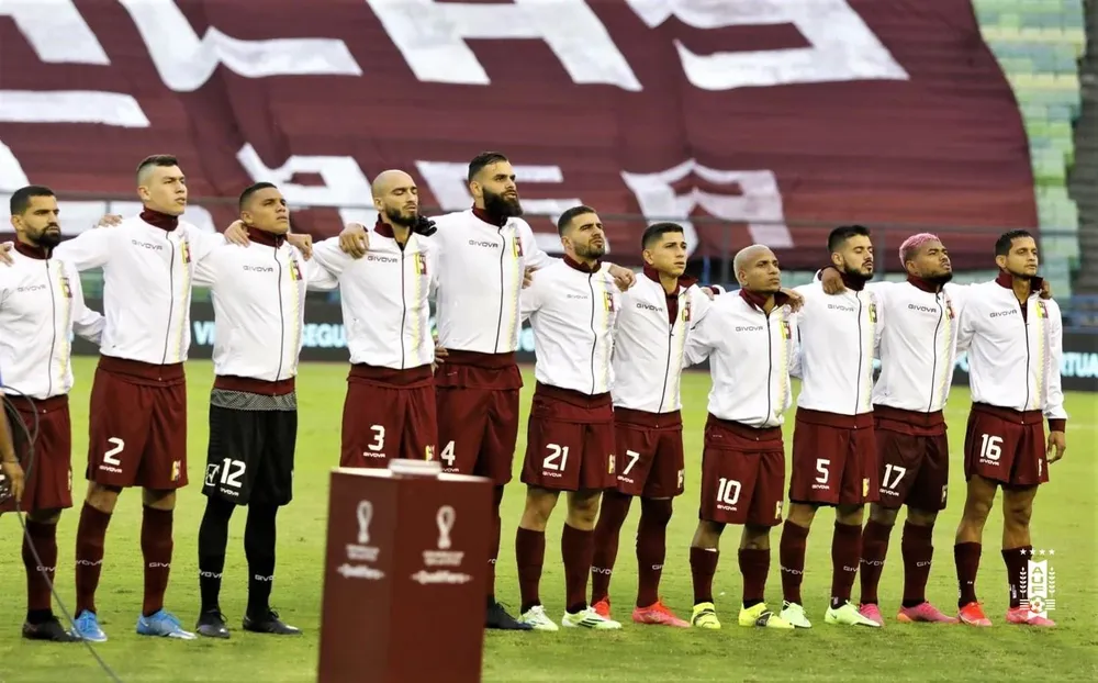 Los jugadores de Venezuela
