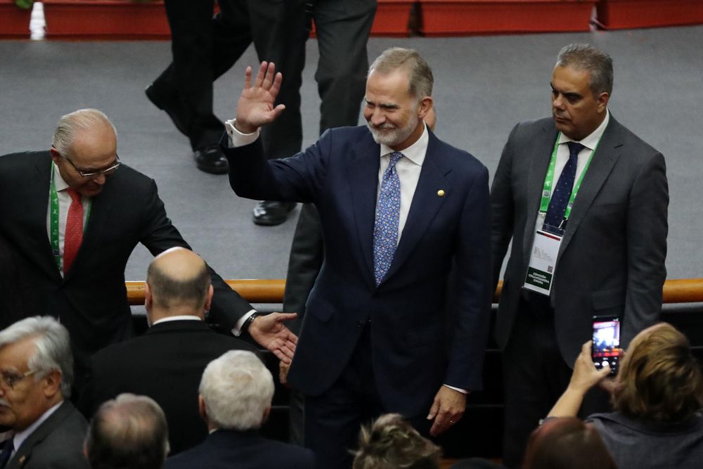 Felipe VI en la ceremonia de inauguración del X Congreso Internacional de la Lengua Española. EFE