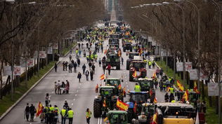 Cientos de tractores llegan a las calles de Madrid.