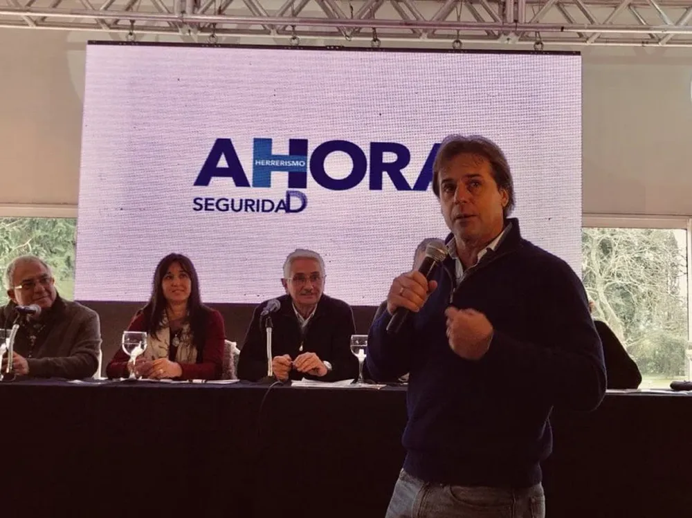 Luis Lacalle Pou este domingo durante el Congreso Nacional del Herrerismo