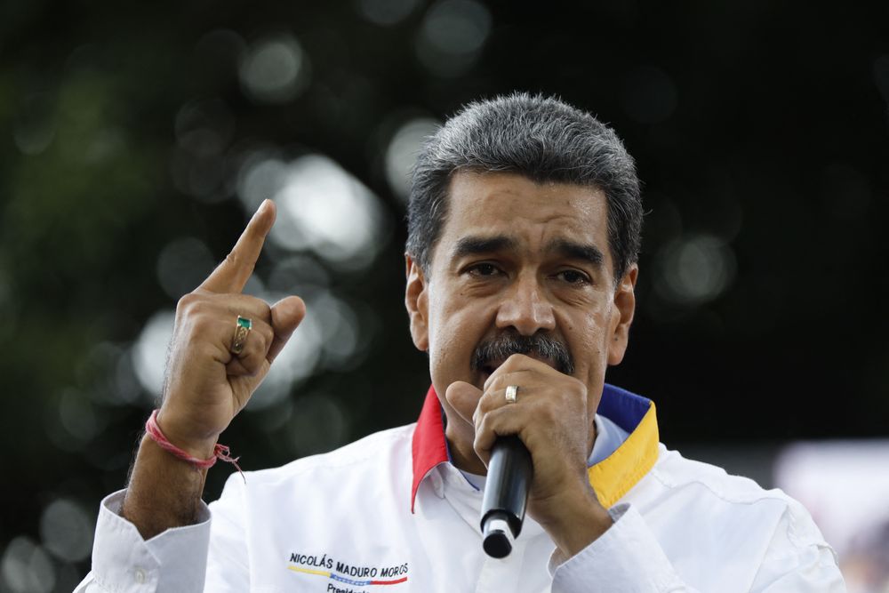 Nicolás Maduro en un acto oficialista en Caracas