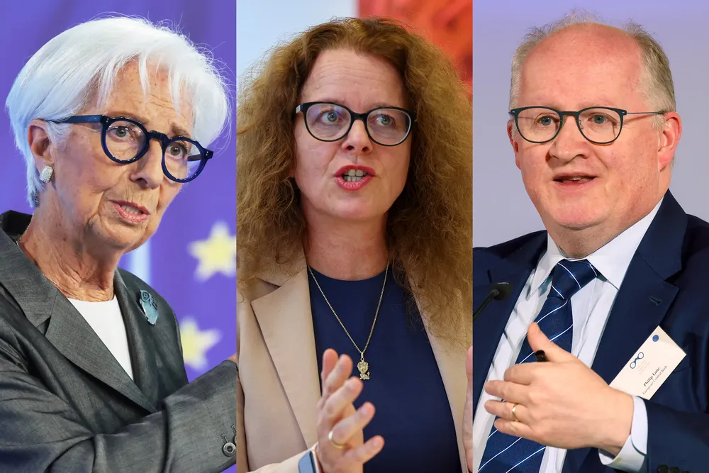 Las tres vacantes: Christine Lagarde, Isabel Schnabel y Philipe Lane. 