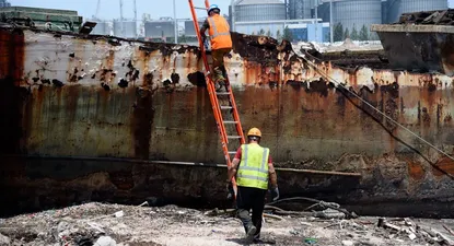 Desguace de barcos abandonados
