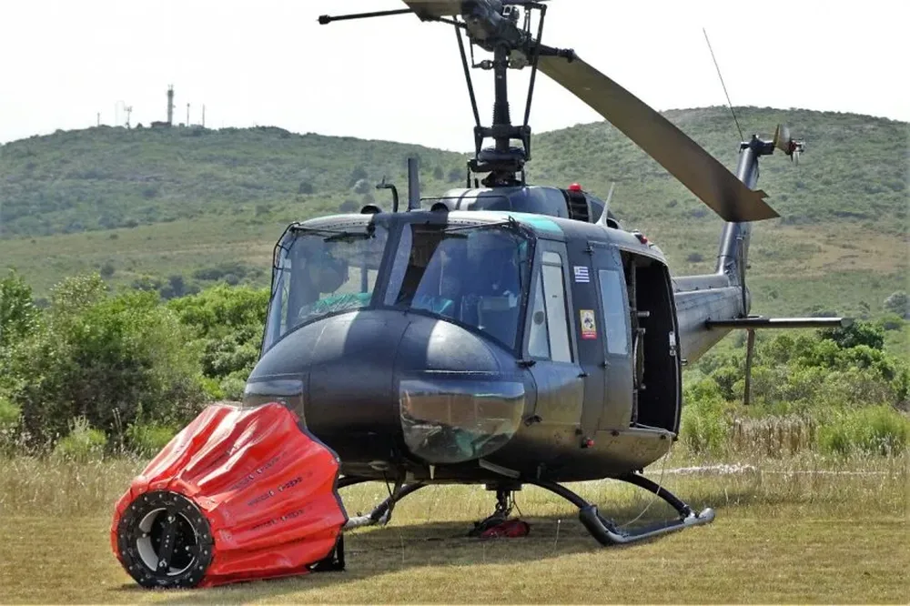 Este helicóptero FAU 055 UH1H fue el accidentado el martes 17 en las inmediaciones del aeropuerto de Carrasco