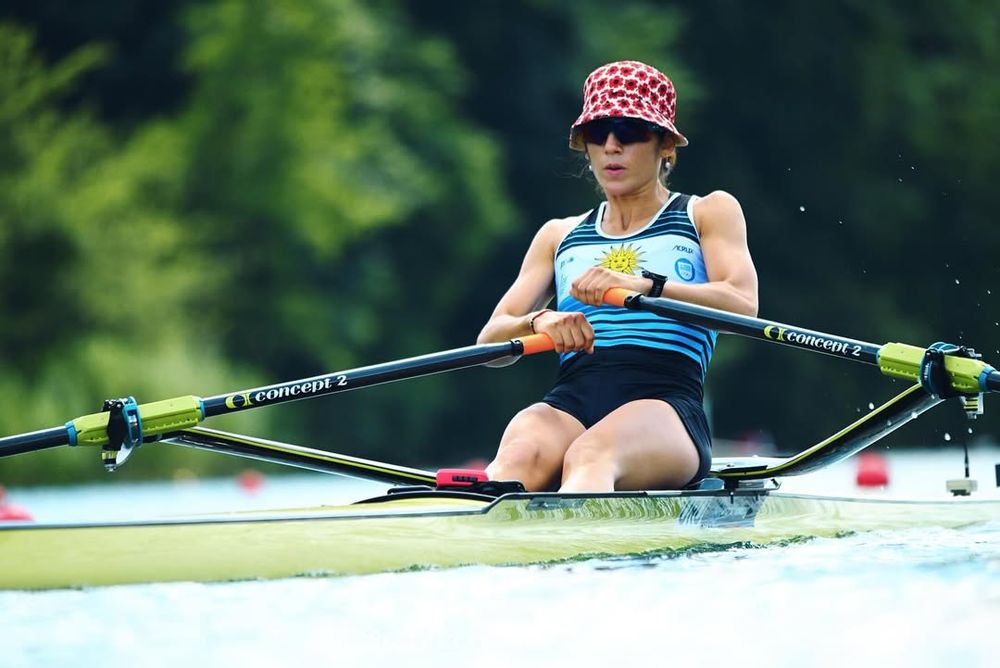 Nicole Yarzón en el Mundial de Remo de Sevilla