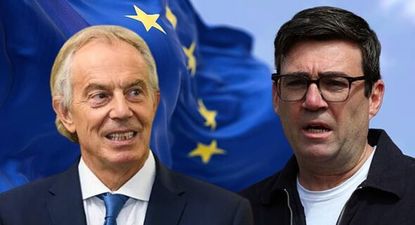 Tony Blair y Andy Burnham.